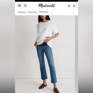 Madewell maternity kick out jeans